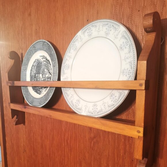 Vintage Blue & White Plate Duo Currier & Ives Royal Grist Mill & Mita Nicole w/ - Picture 10 of 10